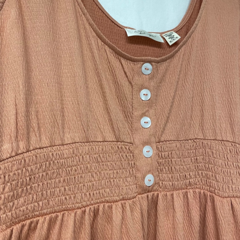 Mid-Length Dress Peach Orange RD Style Women’s Size Medium NEW - Picture 4 of 14